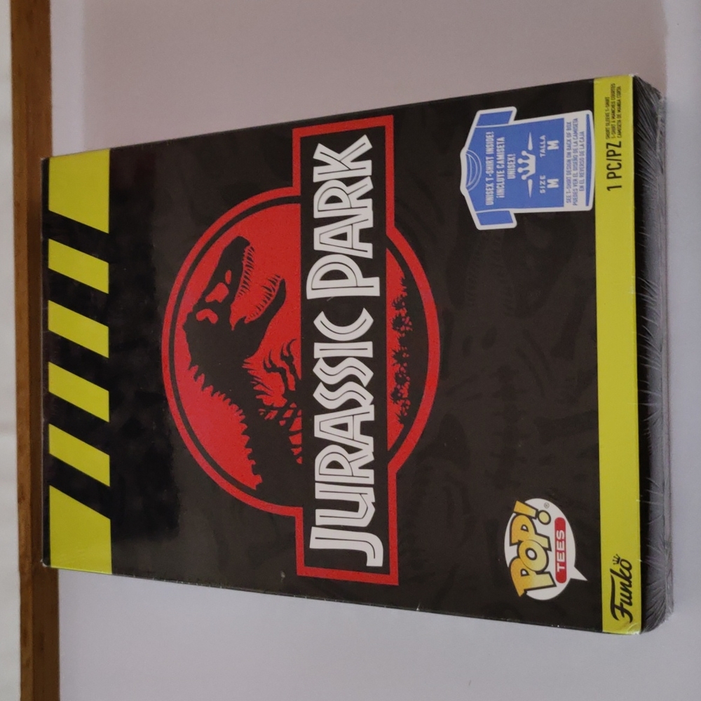 Funko Pop Jurassic Park Tee Shirt Medium Unisex NWT Black or Grey